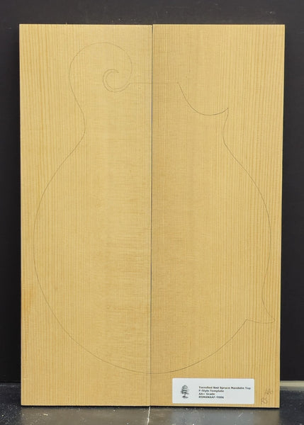 RED SPRUCE Torrefied Mandolin Carve Top Luthier Tonewood Wood RSMANAAF-T006