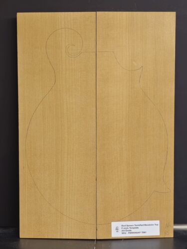 RED SPRUCE Torrefied Mandolin Carve Top Luthier Tonewood Wood RSMANAAF-T001