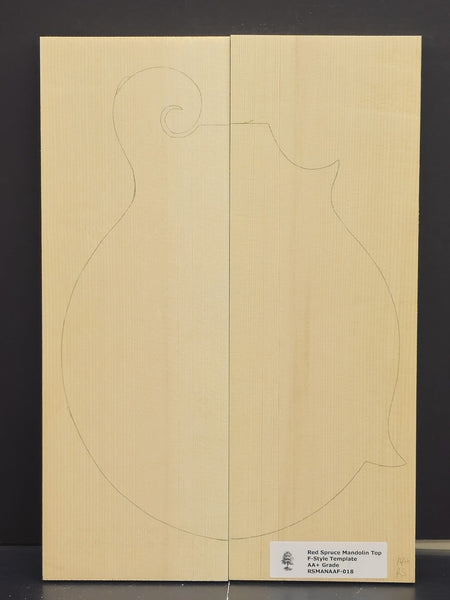 RED SPRUCE Mandolin Carve Top Luthier Tonewood Wood RSMANAAF-018