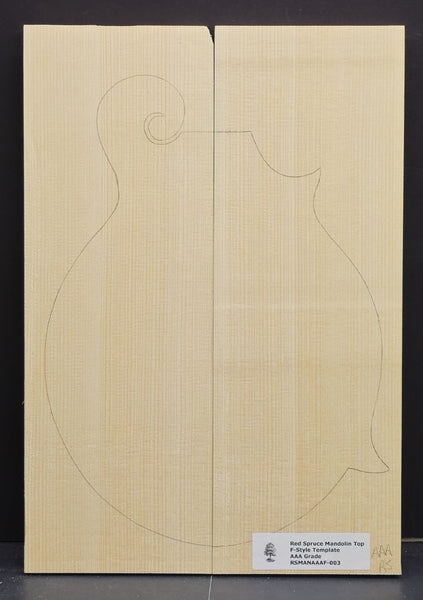 RED SPRUCE Mandolin Carve Top Luthier Tonewood Wood RSMANAAAF-003