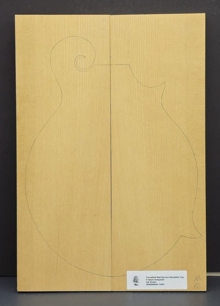 RED SPRUCE Torrefied Mandolin Carve Top Luthier Tonewood Wood RSMANAAF-T007