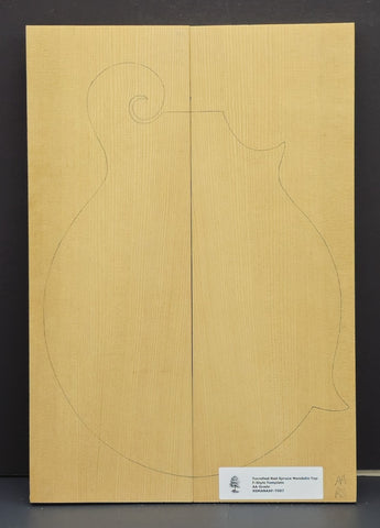 RED SPRUCE Torrefied Mandolin Carve Top Luthier Tonewood Wood RSMANAAF-T007