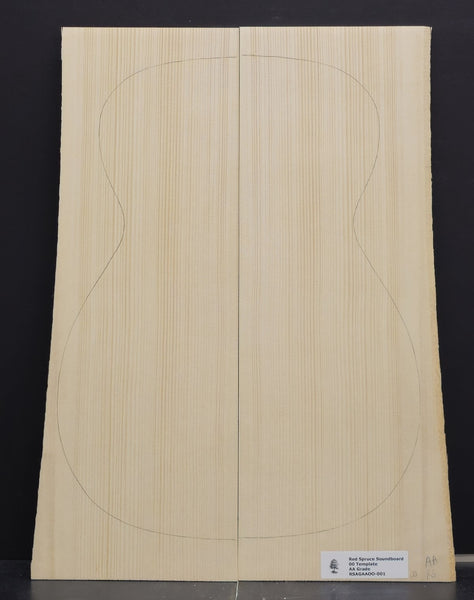 RED SPRUCE 00 Soundboard Luthier Tonewood Guitar Wood RSAGAAOO-001