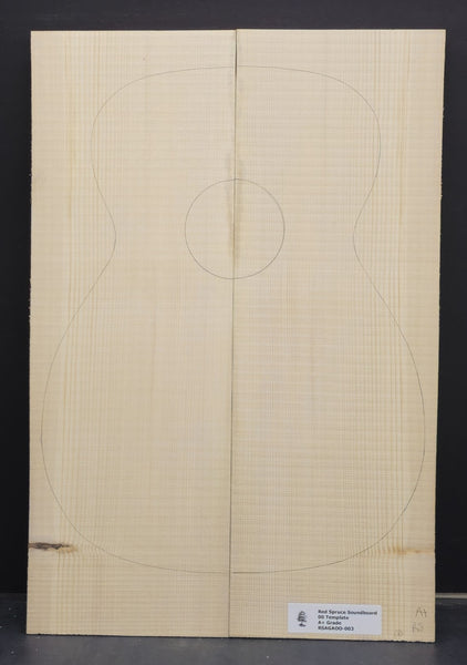 RED SPRUCE 00 Soundboard Luthier Tonewood Guitar Wood RSAGAOO-003