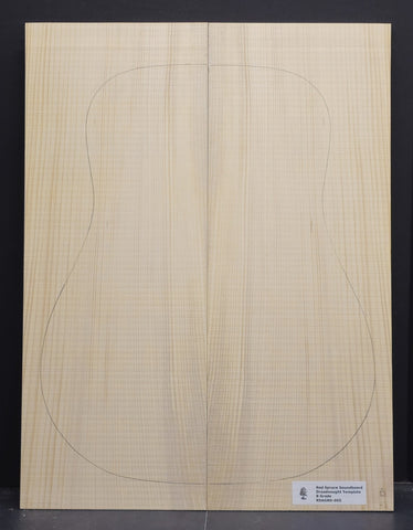 RED SPRUCE Dreadnought Soundboard Luthier Tonewood Guitar Wood RSAGBD-005