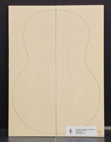 RED SPRUCE Ukulele Soundboard Luthier Tonewood Wood RSUKAAAB-002