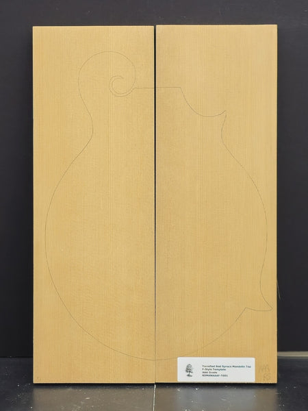 RED SPRUCE Torrefied Mandolin Carve Top Luthier Tonewood Wood RSMANAAAF-T001