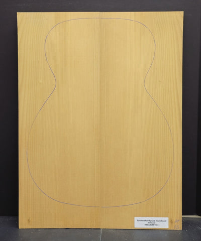 RED SPRUCE OM/000 Soundboard Luthier Tonewood Guitar Wood RSAGAOM-T001