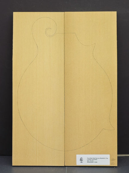 RED SPRUCE Torrefied Mandolin Carve Top Luthier Tonewood Wood RSMANAAF-T008