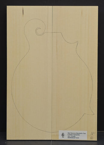 RED SPRUCE Mandolin Carve Top Luthier Tonewood Wood RSMANAAF-010