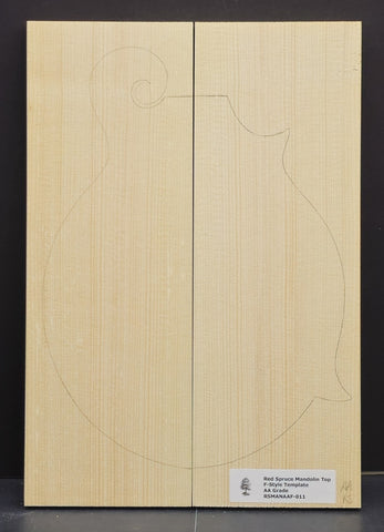 RED SPRUCE Mandolin Carve Top Luthier Tonewood Wood RSMANAAF-011