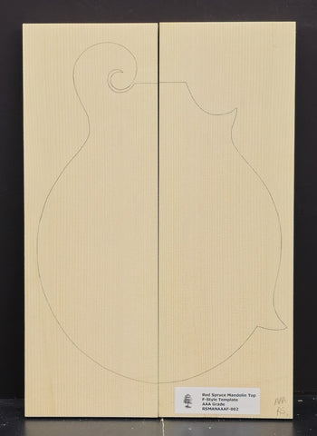 RED SPRUCE Mandolin Carve Top Luthier Tonewood Wood RSMANAAAF-002