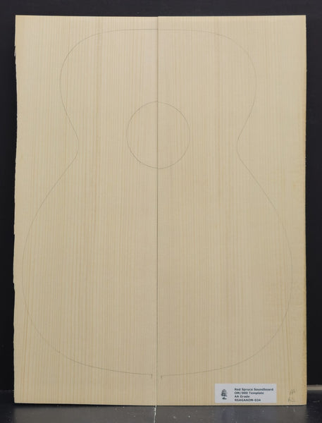 RED SPRUCE Soundboard Luthier Tonewood Guitar Wood RSAGAAOM-034