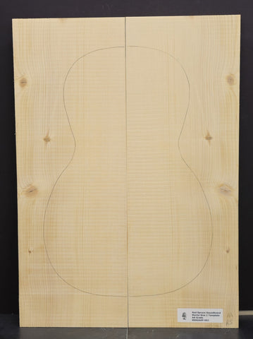 RED SPRUCE Parlor Soundboard Luthier Tonewood Guitar Wood RSAGAAP-001