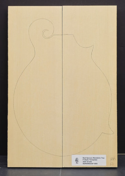RED SPRUCE Mandolin Carve Top Luthier Tonewood Wood RSMANAAAF-005
