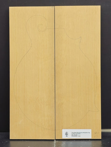 RED SPRUCE Torrefied Mandolin Carve Top Luthier Tonewood Wood RSMANAAF-T002