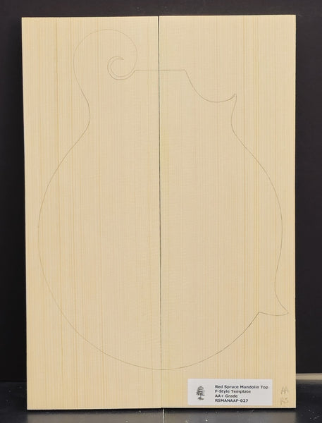 RED SPRUCE Mandolin Carve Top Luthier Tonewood Wood RSMANAAF-027
