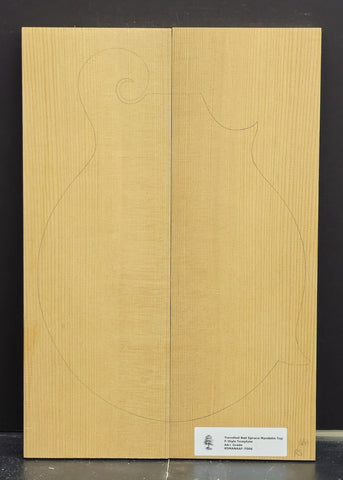 RED SPRUCE Torrefied Mandolin Carve Top Luthier Tonewood Wood RSMANAAF-T006