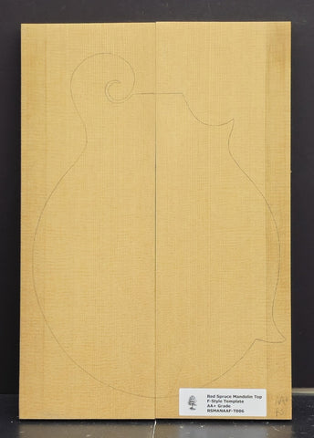 RED SPRUCE Torrefied Mandolin Carve Top Luthier Tonewood Wood RSMANAAF-T006