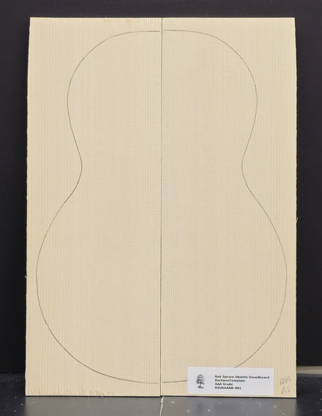 RED SPRUCE Ukulele Soundboard Luthier Tonewood Wood RSUKAAAB-001