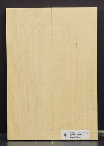 RED SPRUCE Mandolin Carve Top Luthier Tonewood Wood RSMANAAF-022