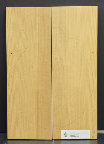 RED SPRUCE Torrefied Mandolin Carve Top Luthier Tonewood Wood RSMANAAF-T001