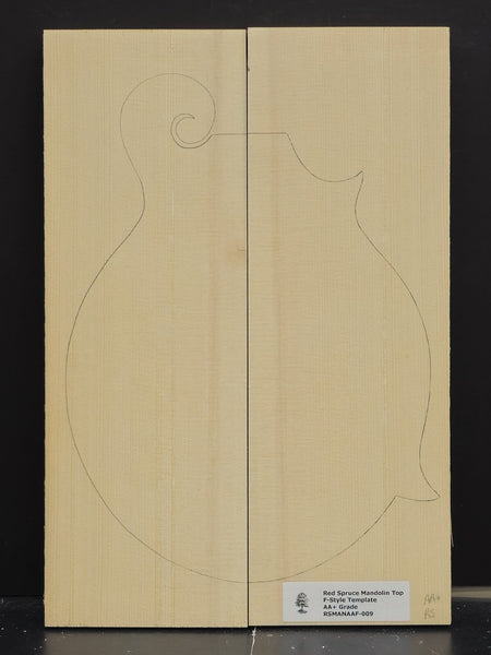 RED SPRUCE Mandolin Carve Top Luthier Tonewood Wood RSMANAAF-009