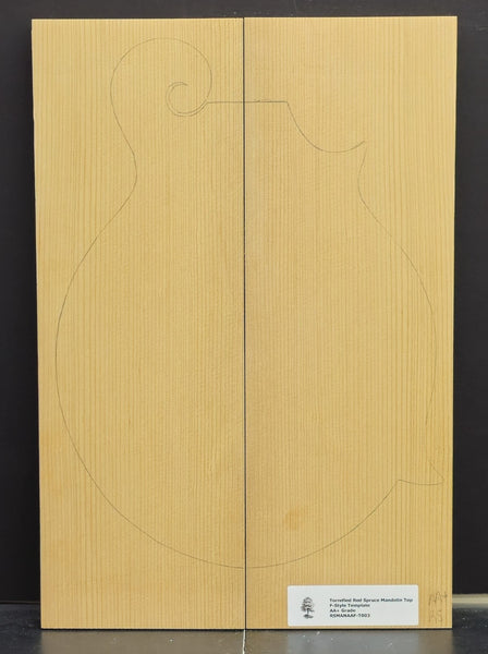 RED SPRUCE Torrefied Mandolin Carve Top Luthier Tonewood Wood RSMANAAF-T003