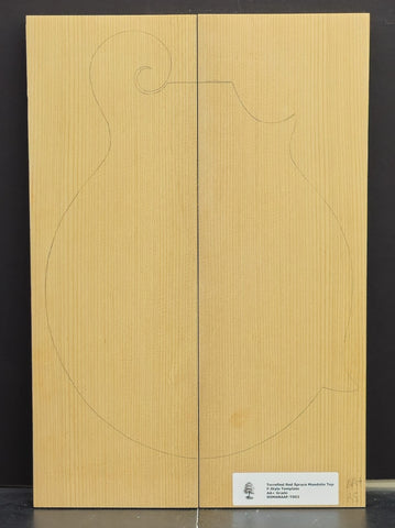RED SPRUCE Torrefied Mandolin Carve Top Luthier Tonewood Wood RSMANAAF-T003