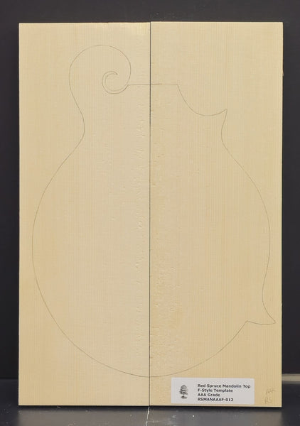 RED SPRUCE Mandolin Carve Top Luthier Tonewood Wood RSMANAAAF-012