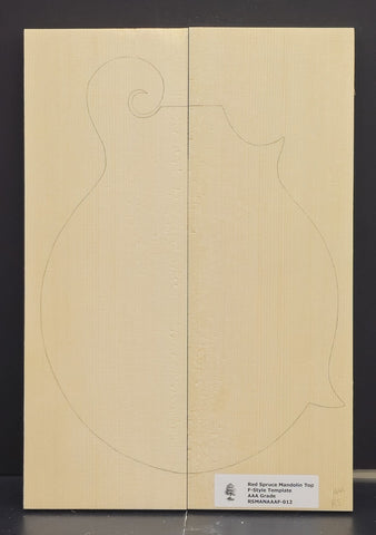 RED SPRUCE Mandolin Carve Top Luthier Tonewood Wood RSMANAAAF-012