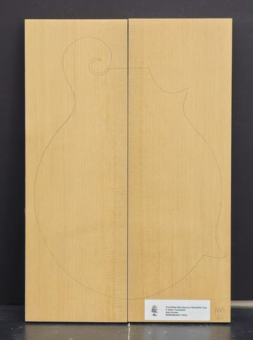 RED SPRUCE Torrefied Mandolin Carve Top Luthier Tonewood Wood RSMANAAAF-T002