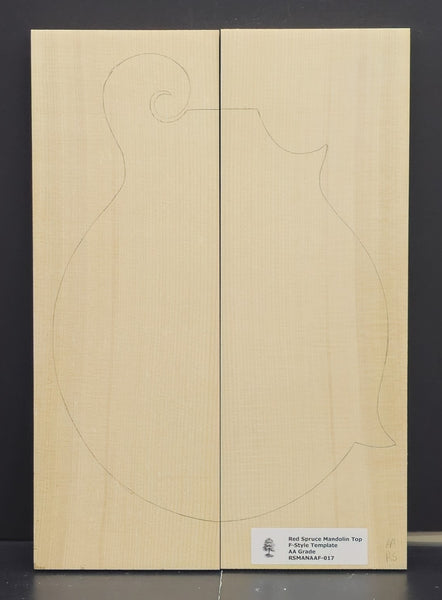 RED SPRUCE Mandolin Carve Top Luthier Tonewood Wood RSMANAAF-017