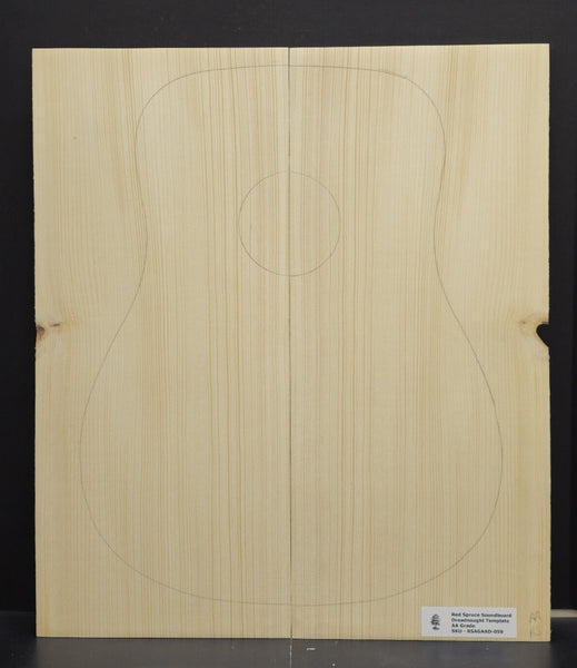 RED SPRUCE Dreadnought Soundboard Luthier Tonewood Guitar Wood RSAGAAD-059