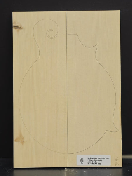 RED SPRUCE Mandolin Carve Top Luthier Tonewood Wood RSMANAAF-001
