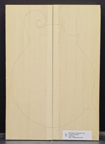 RED SPRUCE Mandolin Carve Top Luthier Tonewood Wood RSMANAAF-005